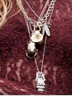 New! Zara Mixed Metal Fish Necklace Stack Set (1066) NWOT